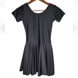 Girls Black Leotard Dance Ballet Figure Skating Dress Size M